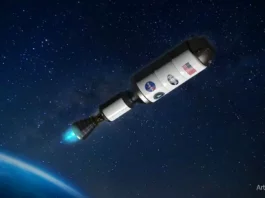 Demonstration for Rocket to Agile Cislunar Operations (DRACO) uzay aracının sanatçı konsepti, Credits: DARPA