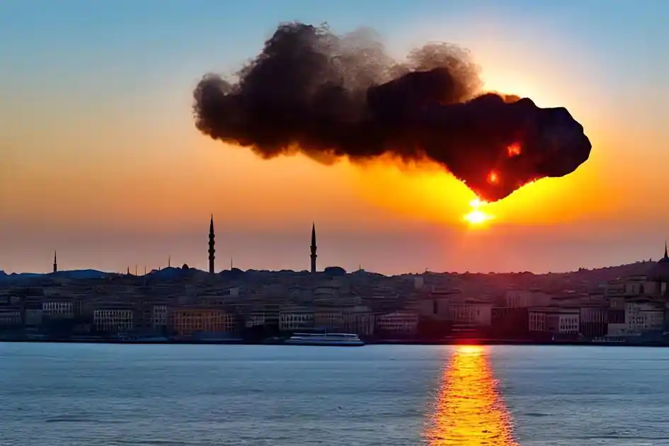 İstanbul'a düşen devasa göktaşı, Credit: Bluewillow